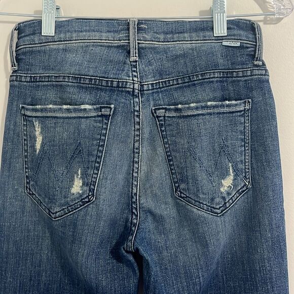 Mother Denim The Insider Crop Fray in Homebound Jeans Straight Leg Jeans Size 26 - Picture 14 of 16